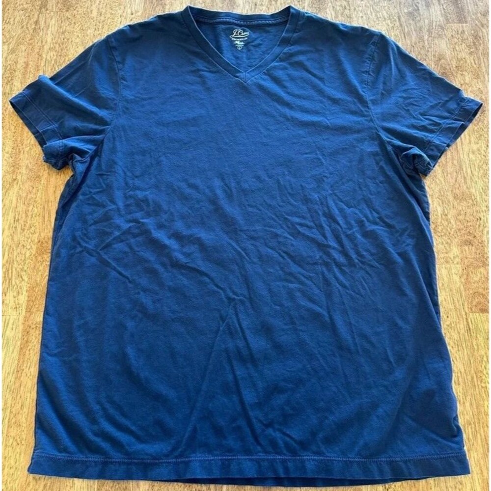 J.Crew Broken-In Men’s Large Navy Blue V-Neck Cotton T-Shirt